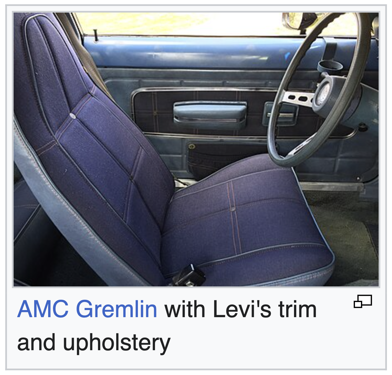 AMC Gremlin with Levi's trim and upholstery